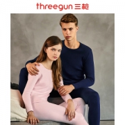 三枪 100%精梳棉 男女款保暖秋衣秋裤套装