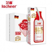 兰雀 全脂高钙纯牛奶 3.6g/100ml原生优蛋白 200ml*24盒*3件
