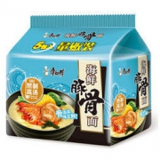 康师傅 海鲜豚骨口味 方便面 五连包 *2件