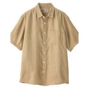 MUJI 无印良品 M9SC423 男式短袖衬衫