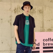 美特斯邦威 225441 男士短袖衬衫