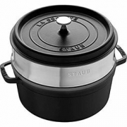 中亚Prime会员：STAUB Cocotte 5.2L带盖蒸锅 26cm 黑色