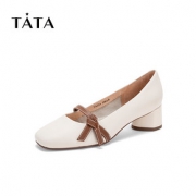 Tata 他她 7AC01AQ9 女士方头中跟单鞋