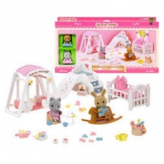 Sylvanian Families 森贝儿家族 双人套装玩具 猫兔宝宝房间套 SYFC17058