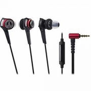 Audio Technica 铁三角 ATH-CKS990is 入耳式低音HIFI手机耳麦 低频强劲 通话耳麦 红黑色