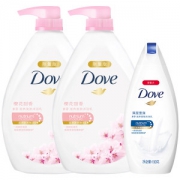 天猫超市 多芬 樱花甜香滋养沐浴乳 1kg*2+190ml