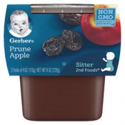 Gerber 嘉宝 婴幼儿果蔬泥 113g 2段 苹果西梅味 2罐 *8件