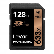 Lexar 雷克沙 Professional 633x SDXC UHS-I U3 SD存储卡 128GB 119.9元包邮（需用券）