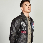 HARLEY-DAVIDSON 哈雷戴维森 男士翻领印花飞行员夹克 2735元包邮