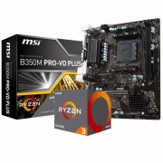 AMD 锐龙 Ryzen 5 1400 盒装CPU处理器 + 微星 B350M PRO VD/PLUS 主板