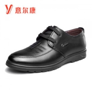 意尔康 男士系带休闲皮鞋 头层牛皮鞋面
