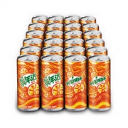 美年达 Mirinda 橙味 细长罐 汽水碳酸饮料 330ml*24罐 整箱装 百事可乐公司出品 新老包装随机发货