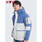 雅鹿 男士短款时尚撞色羽绒服 90%充绒量