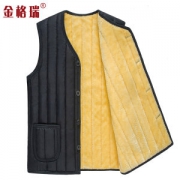 金格瑞 男女款加厚黄金绒保暖马甲