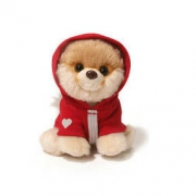 Gund Boo公仔玩偶 红色连帽衫 13CM