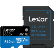 9日0点：Lexar雷克沙 633xMicroSDXCUHS-IU3A2TF存储卡512GB