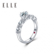 大额神券：法国Elle 比钻石更闪 莫桑石镀铂金戒指