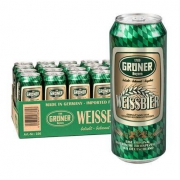 格瑞纳（GRUNER）白啤酒 500ml*24听 整箱装 德国原装进口 *4件