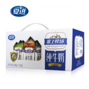 夏进 全脂纯牛奶 250ml*12盒 蛋白质含量持平特仑苏 39元包邮