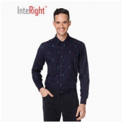 京东PLUS会员： INTERIGHT 趣味提花 男士衬衫 *4件 +凑单品