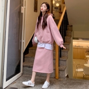 韩都衣舍 GW10671 女款卫衣+半身裙两件套 178元包邮
