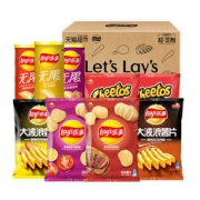 乐事 薯片零食大礼包 多口味 6包+3罐装 712g