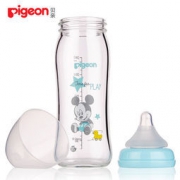 限地区：pigeon 贝亲 AA151 Disney系列 自然实感宽口径玻璃彩绘奶瓶 240ml *2件
