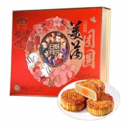 日威月饼 美满团圆 蛋黄莲蓉奶黄红豆凤梨 苏式月饼礼盒 670g*6件