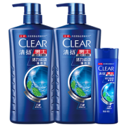 C罗代言 清扬 男士活力薄荷运动洗发露 500ml*2瓶+100ml