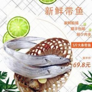 花姐 新鲜海捕整条带鱼 5斤