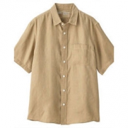 MUJI 无印良品 M9SC423 男式短袖衬衫