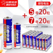 双鹿 碳性干电池 5号20粒+7号20粒