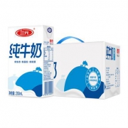 三元 小方白纯牛奶 250ml*16 礼盒装*5件
