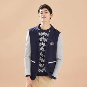 Metersbonwe 美特斯邦威 224180 男士拼接西服外套