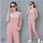 ￥38 瑶兮 金丝绒运动休闲套装女