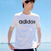 明星同款：adidas 阿迪达斯 DU8847 男士短袖T恤