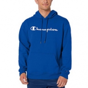 Champion/冠军 Powerblend 男士连帽卫衣印花款 蓝色S码
