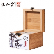正山堂茶业 玲珑映竹烟熏正山小种红茶特级茶叶礼盒装竹盒50g