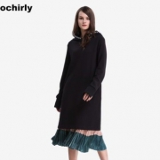 Ochirly 欧时力 1JZ3084810 女装连帽连衣裙 139元