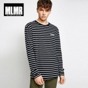 JackJones 杰克琼斯 MLMR 男士条纹套头卫衣