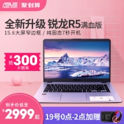Asus 华硕 A505ZA 顽石超薄版 2019款 15.6英寸笔记本电脑（R3-2300U、4GB、128GB） 2979元包邮（需用券）