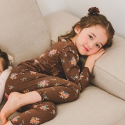 儿童睡衣女春秋纯棉套装家居服