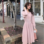 极花 T-6612 女士针织连衣裙