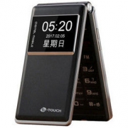 天语（K-TOUCH）T5 双屏翻盖老人手机超长待机 移动联通2G双卡双待老人机 手写功能机 黑色
