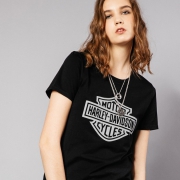 HARLEY-DAVIDSON/哈雷戴维森 女士纯棉印花T恤 低至93.2元