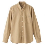 MUJI 无印良品 M9SC542 男式纽扣领衬衫