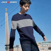 19日0点：JackJones杰克琼斯 男士绵羊毛圆领毛衣