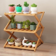 DHP 楠竹置物架花架 三层 40*25*40cm 9.9元包邮