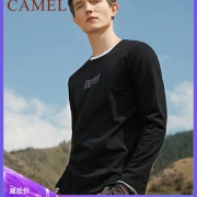 Camel骆驼 D9A374377春秋季男士休闲长袖T恤 券后68元包邮