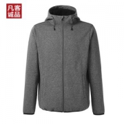 凡客诚品 男士纯棉双层绒 连帽开衫卫衣 YKK拉链